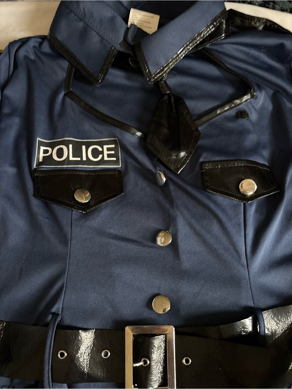 WONDERLAND Navy Police-Style Costume Dress with Black Trim